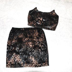 leopard print two peice set
